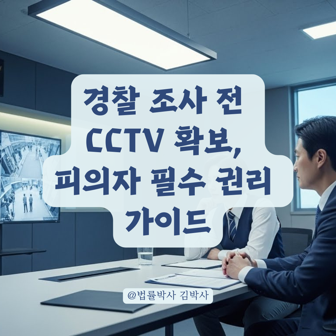피의자도 CCTV 볼 수 있다? 수사 전 증거 확보의 모든 것.