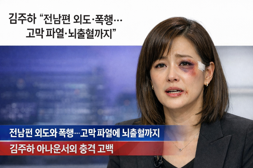 김주하 전남편 폭행 충격 실체, 고막파열까지?