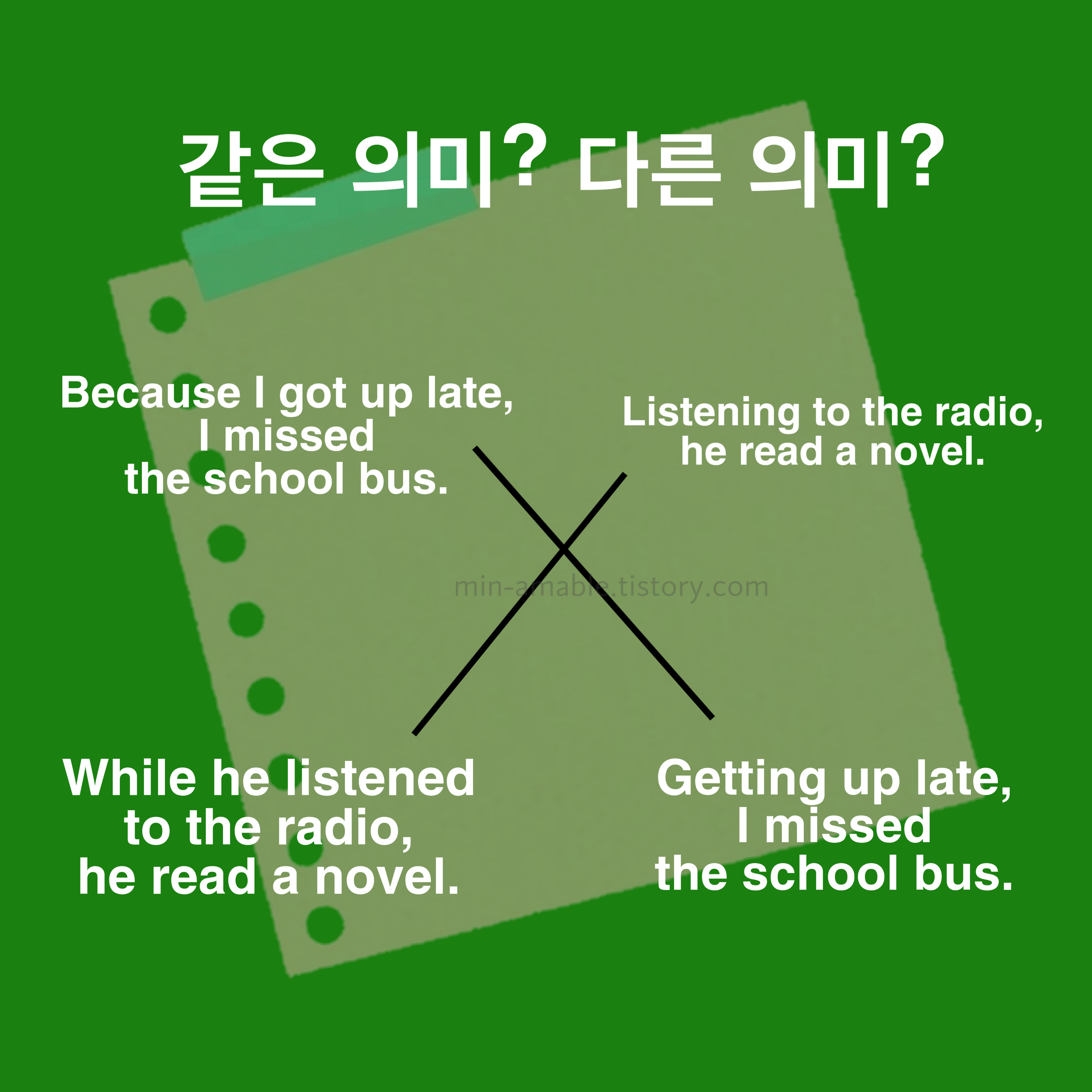 분사구문 만드는법