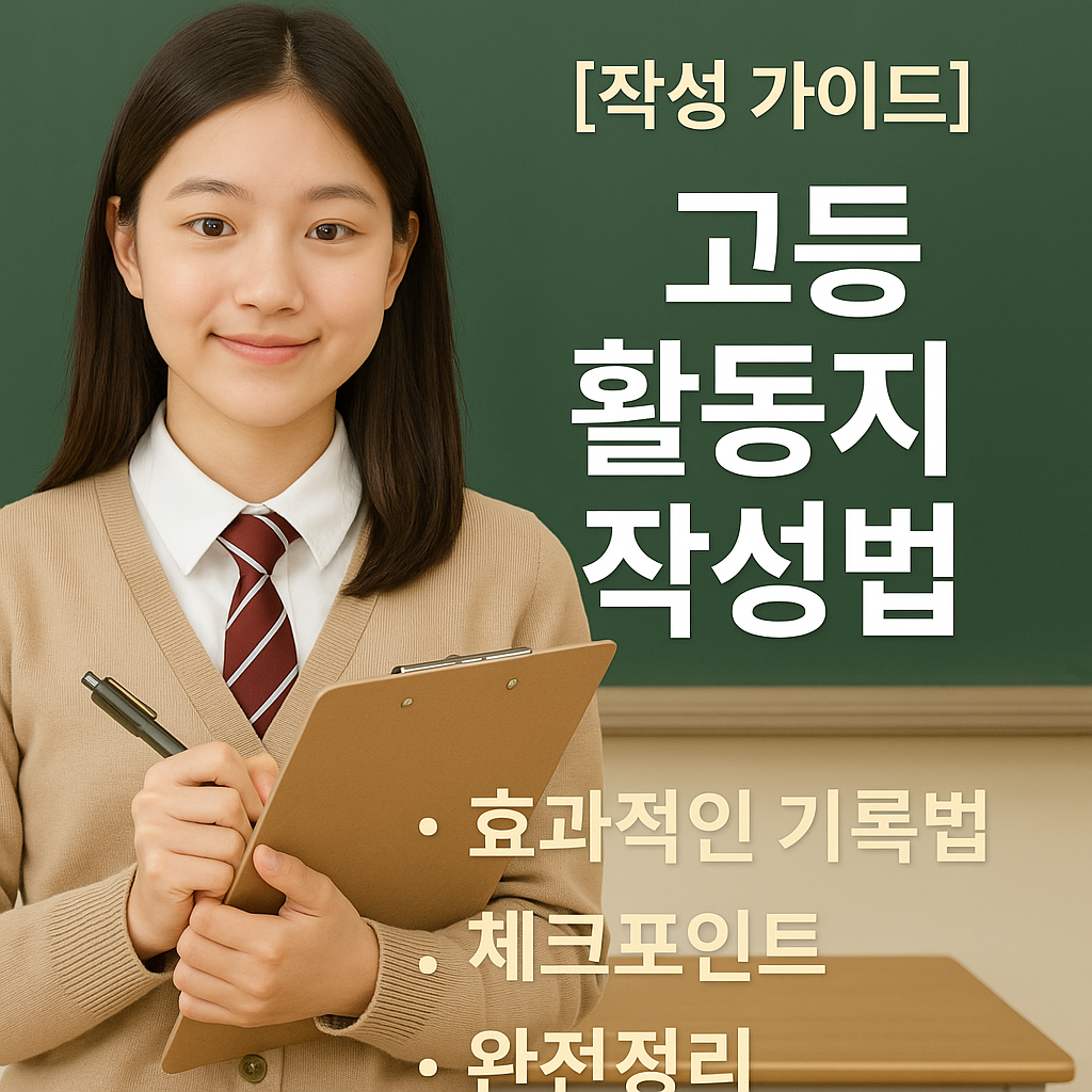 [작성 가이드] 고등 활동지 작성법 ｜ 효과적인 기록법·체크포인트 완전정리
