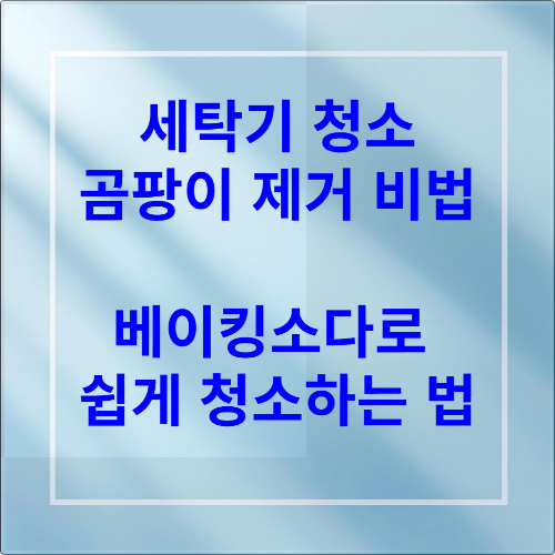 세탁기 청소 방법
