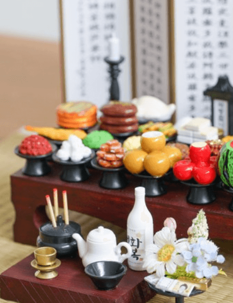 납골당 꾸미기 미니어처 제사상