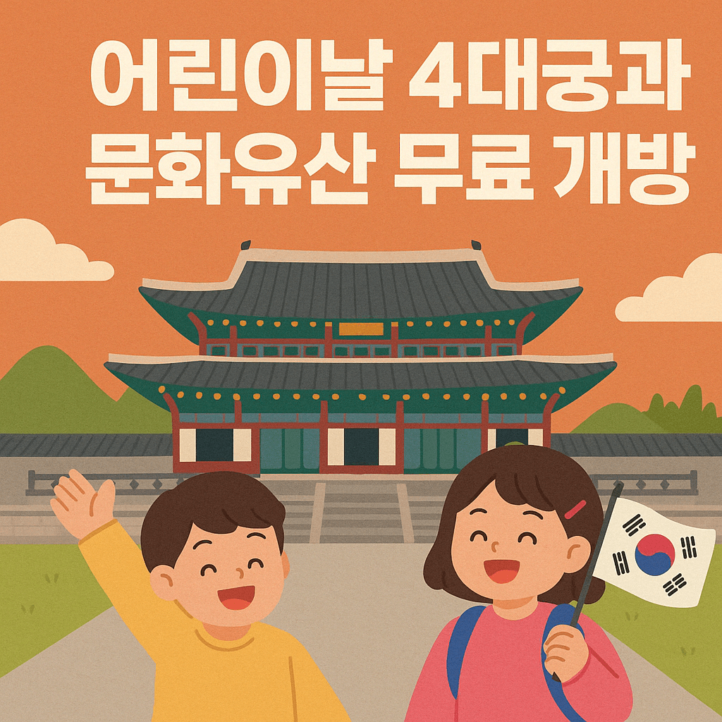 어린이날 4대궁과 문화유산 무료 개방 소식 정리. 가족 나들이 추천 정보