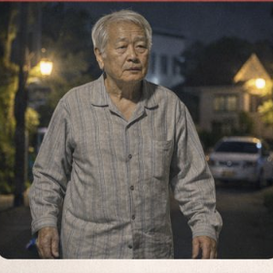 밤중에 집 밖을 배회하는 치매 환자의 모습