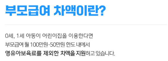 2025 부모급여 차액 줄어든 이유, 보육료 인상으로 1세는 지급 중단!