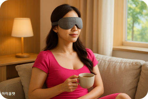 저녁 눈꺼풀 온찜질 루틴