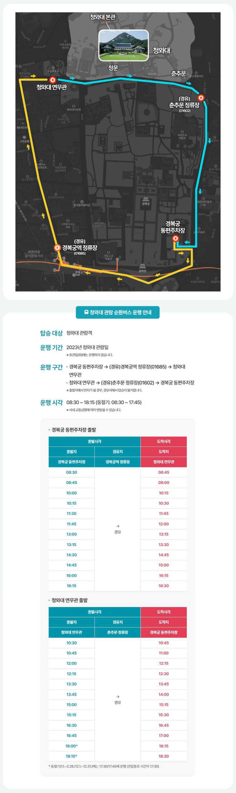 청와대 관라신청