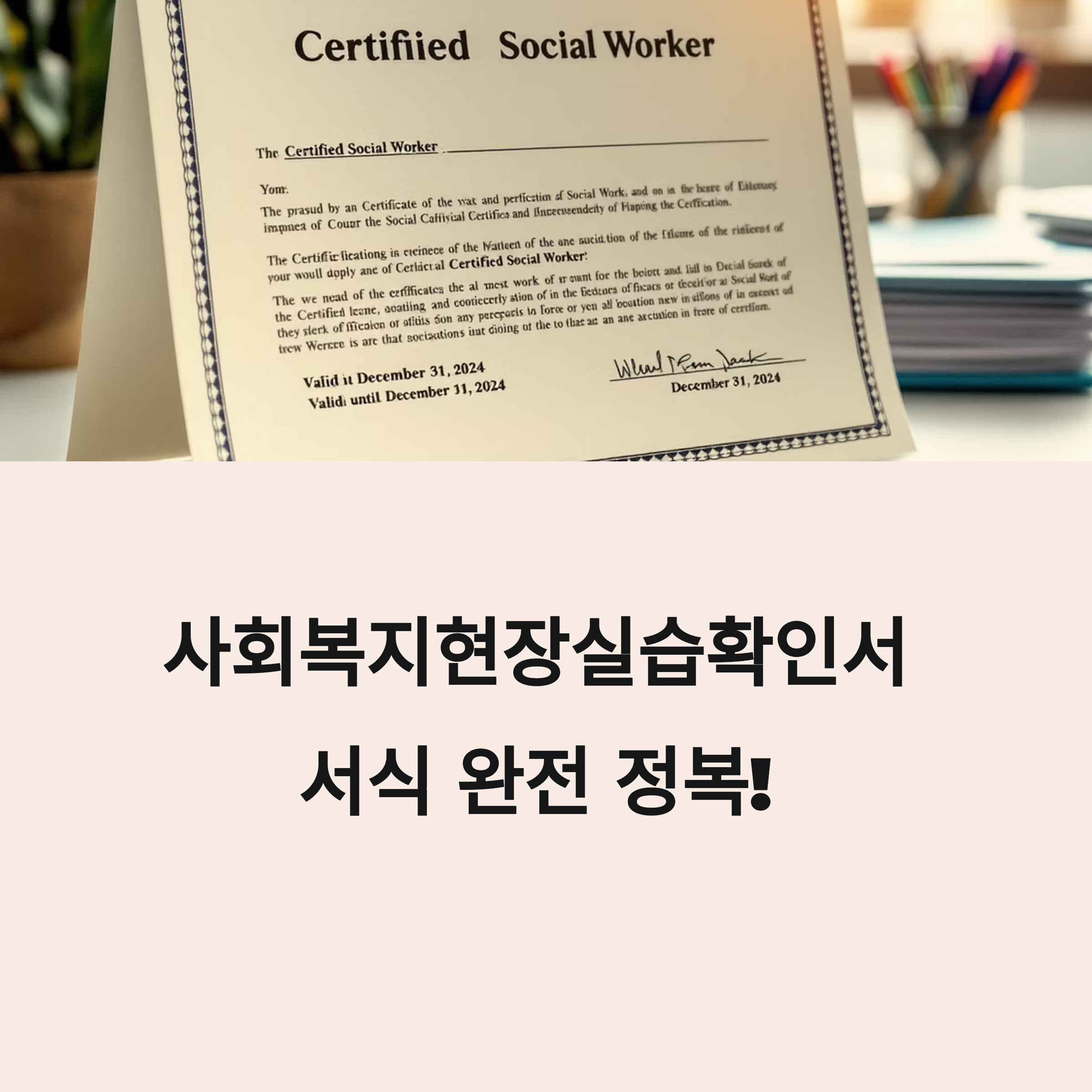 사회복지현장실습확인서