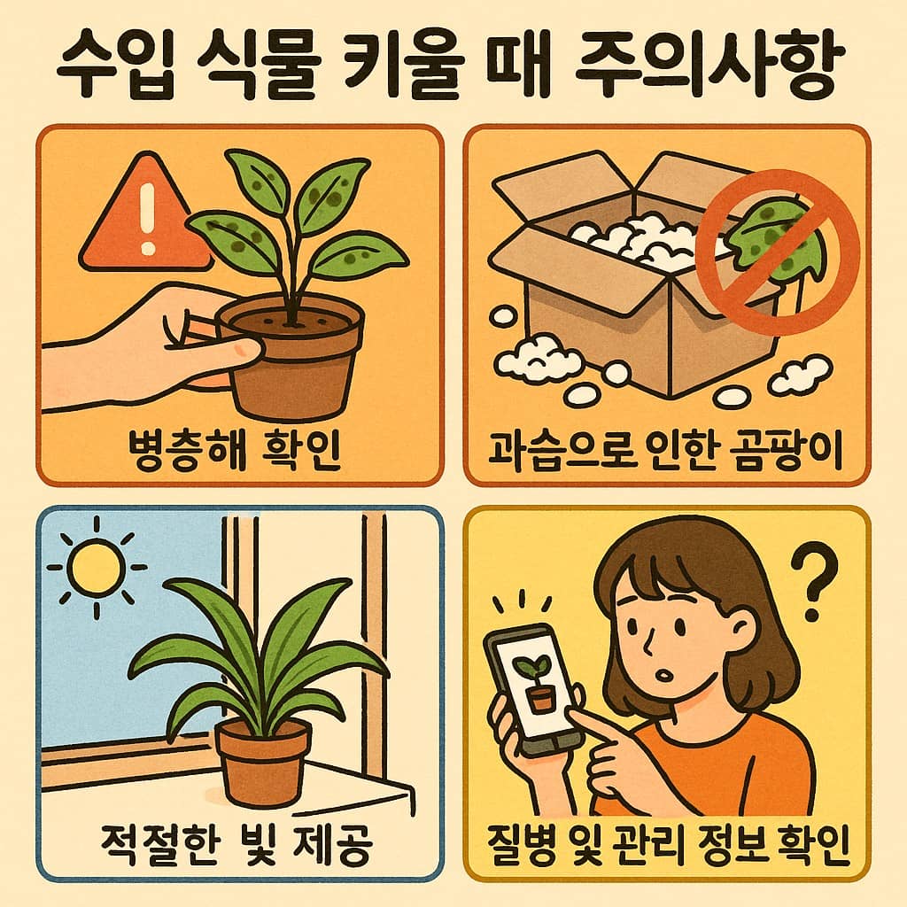 수입 식물 키울 때 주의사항