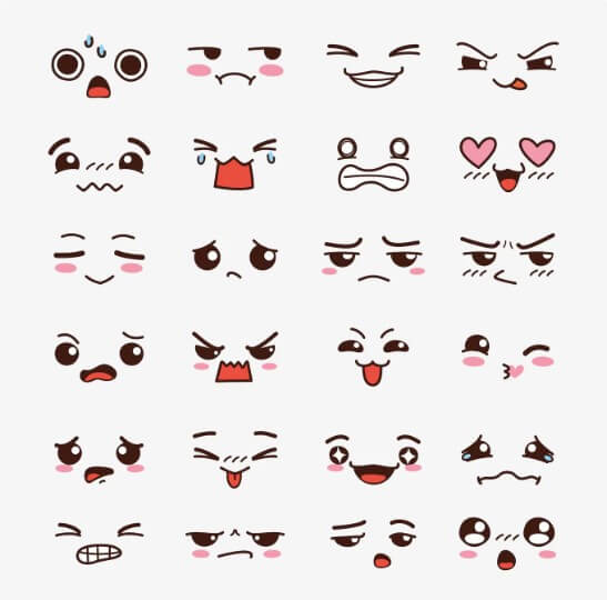 눈의 여러 가지 표정들