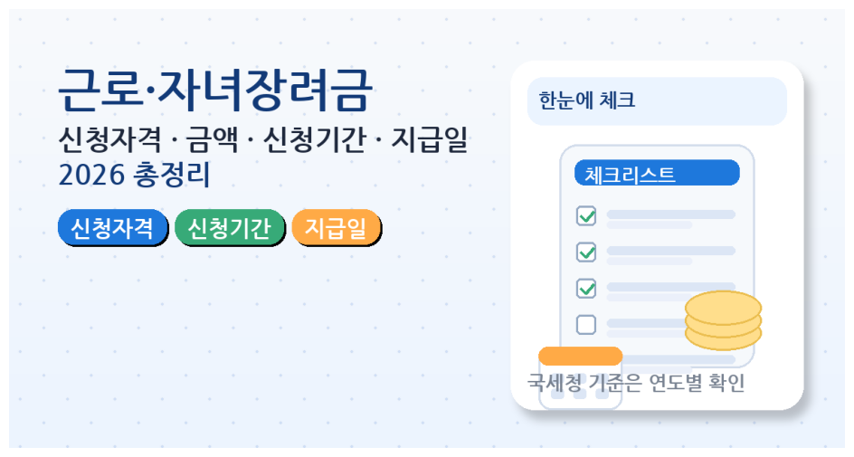 근로장려금&middot;자녀장려금 총정리