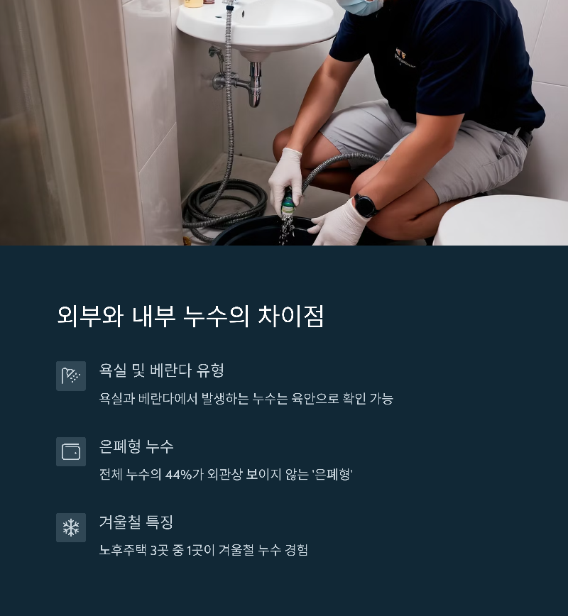 보이지 않는 누수, 놓치면 큰일! 열화상부터 청음까지 정밀 점검