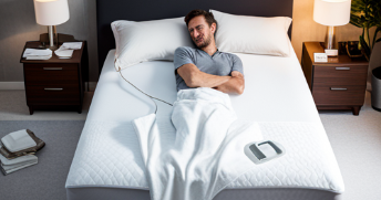 전기장판에서 자는 남자