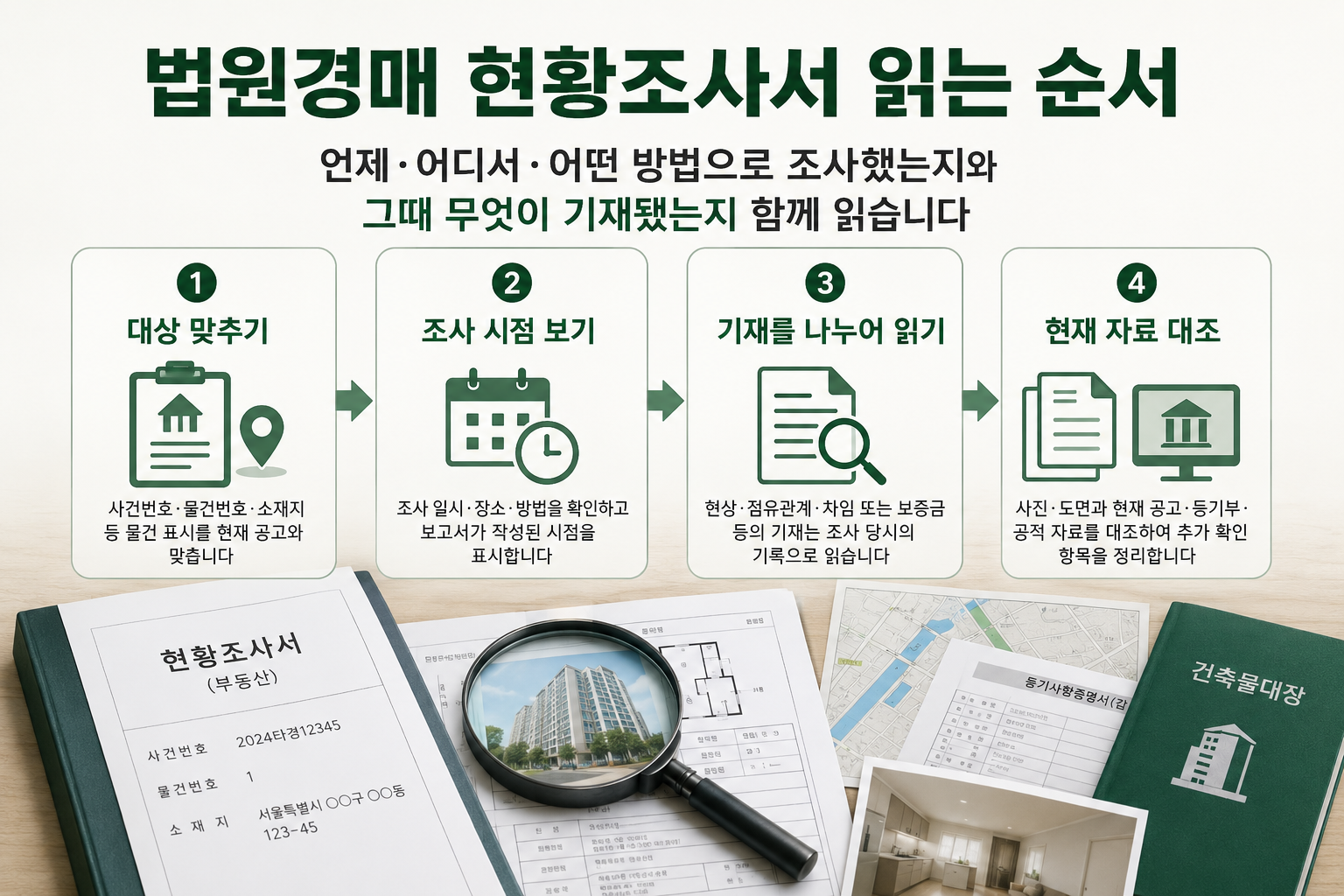 법원경매 현황조사서의 조사 시점&middot;점유관계 확인 순서