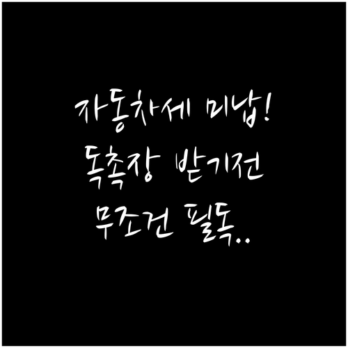 자동차세 연납 신청자 필독 미납 시 ..