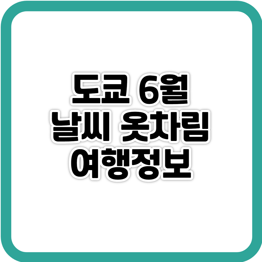 도쿄 6월 날씨 옷차림 여행정보 사진