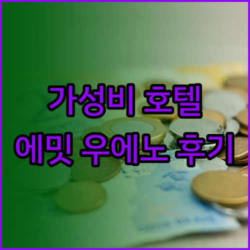 가성비 호텔 찾기 호텔 에밋 우에노 