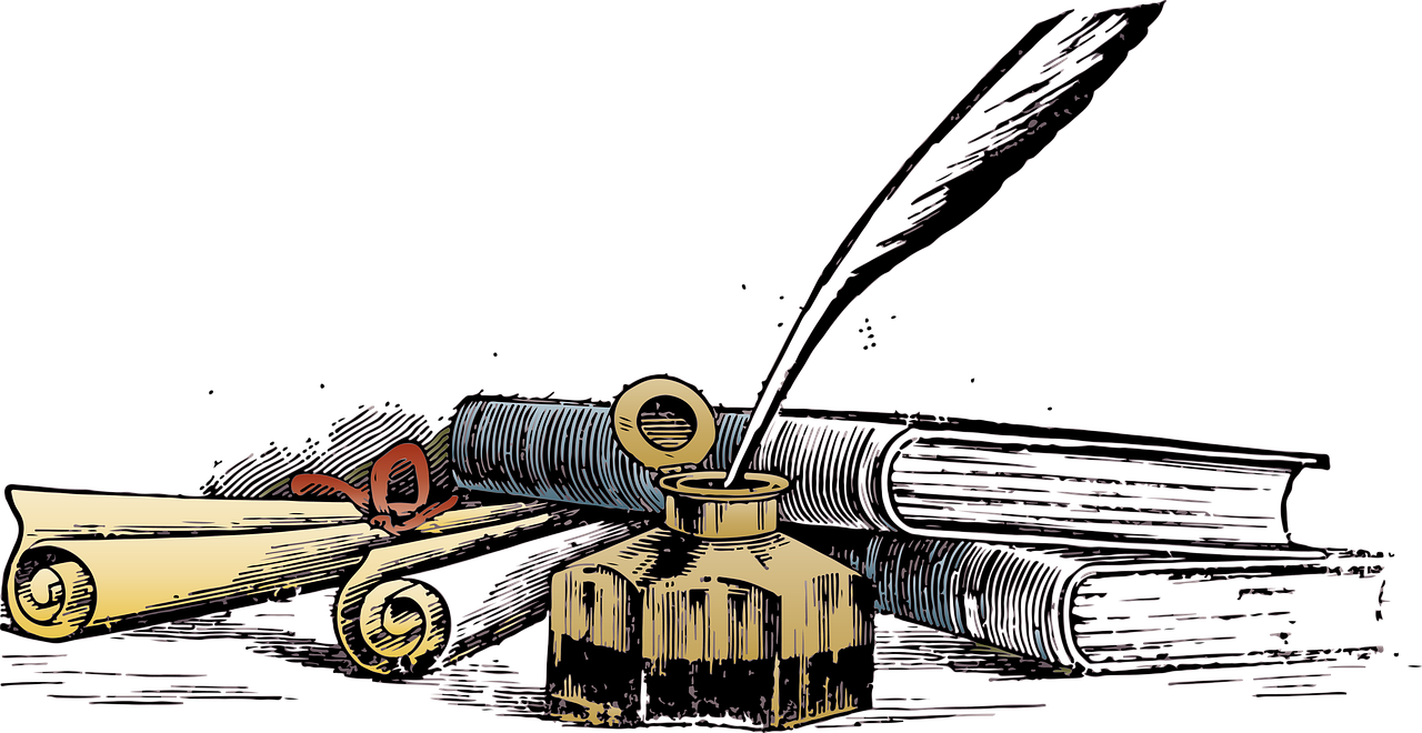 글쓰기를 위한 잉크펜 준비 이미지