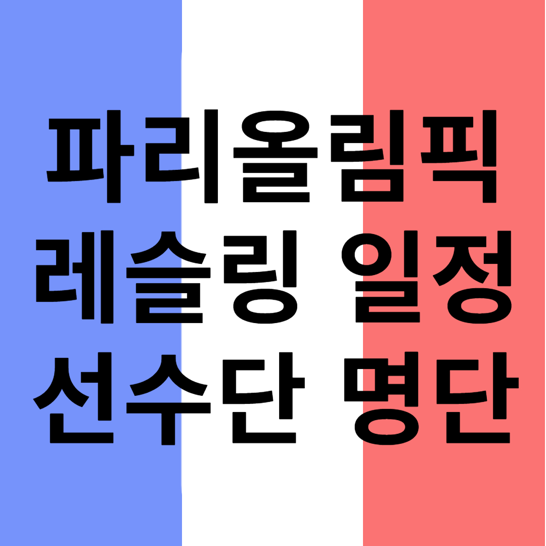 파리올림픽 레슬링 일정