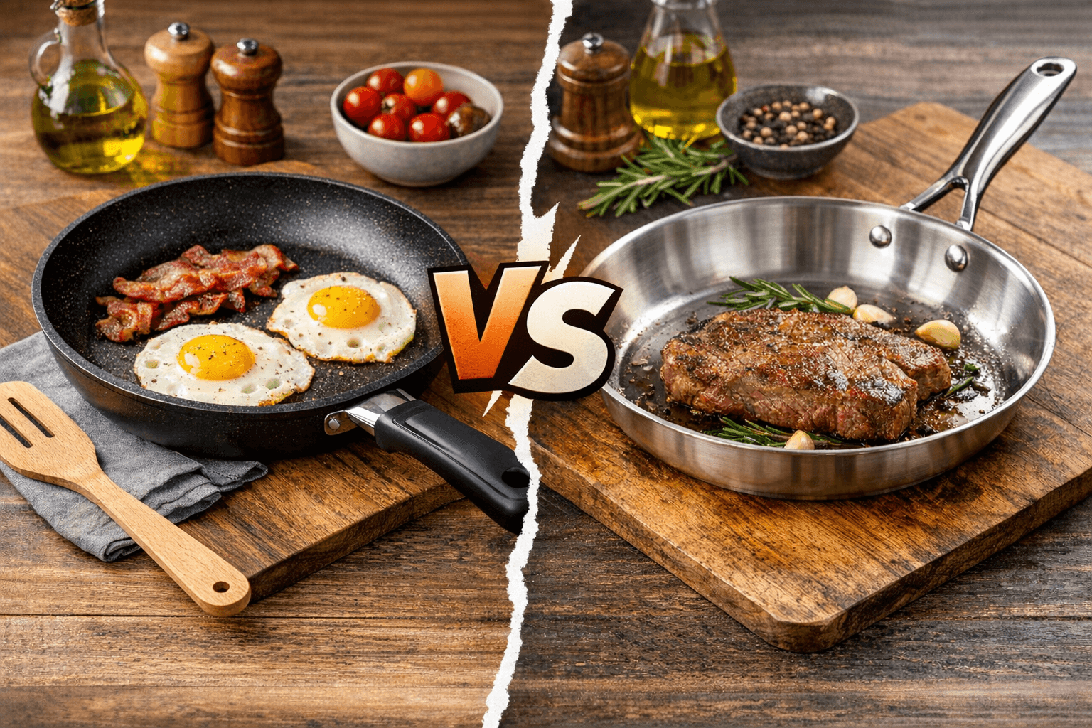 코팅팬,서스팬 비교사진