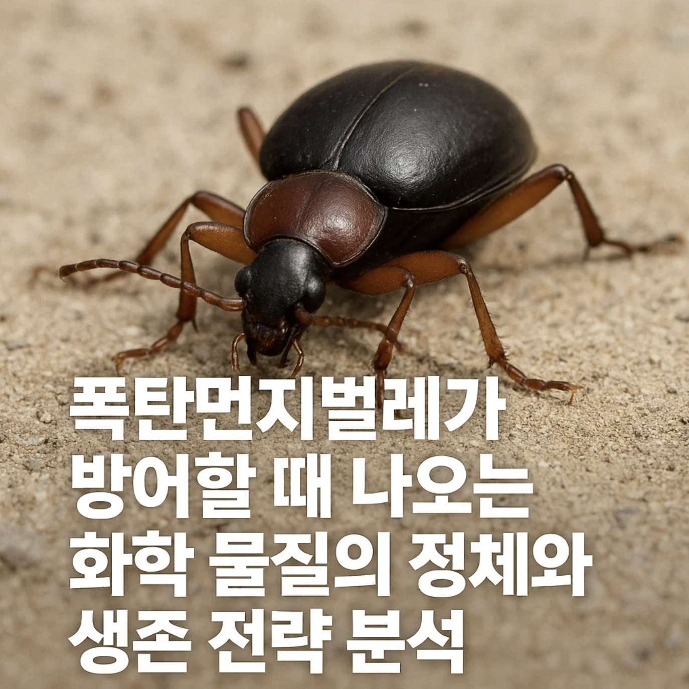 폭탄먼지벌레가 방어할 때 나오는 화학 물질의 정체와 생존 전략 분석