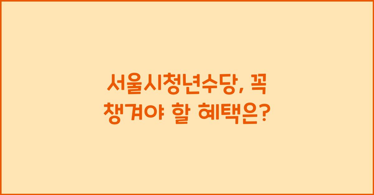 서울시청년수당