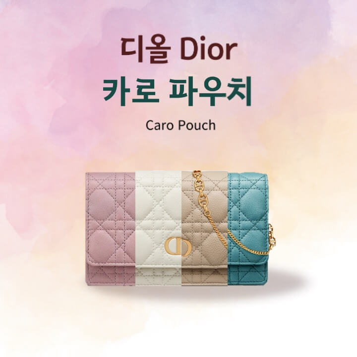 디올 카로 체인 파우치 이미지 (2)