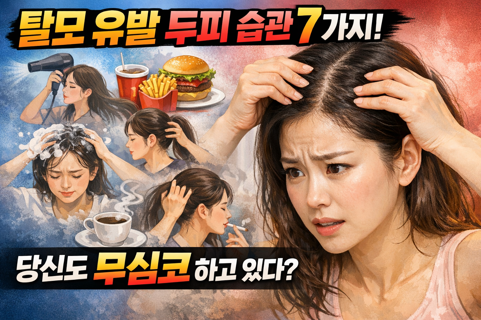 탈모 유발 두피 습관