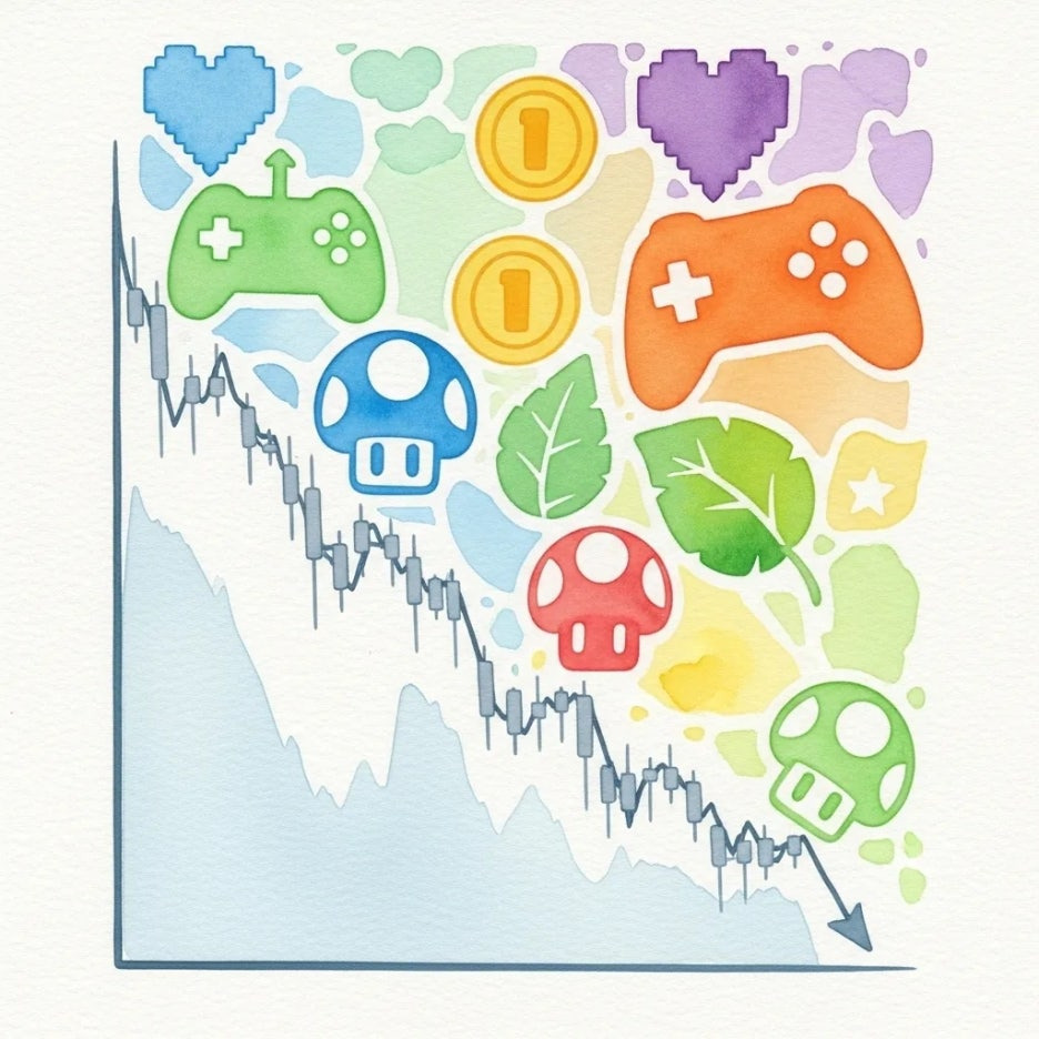 급변하는 주가 차트와 게임 개발.