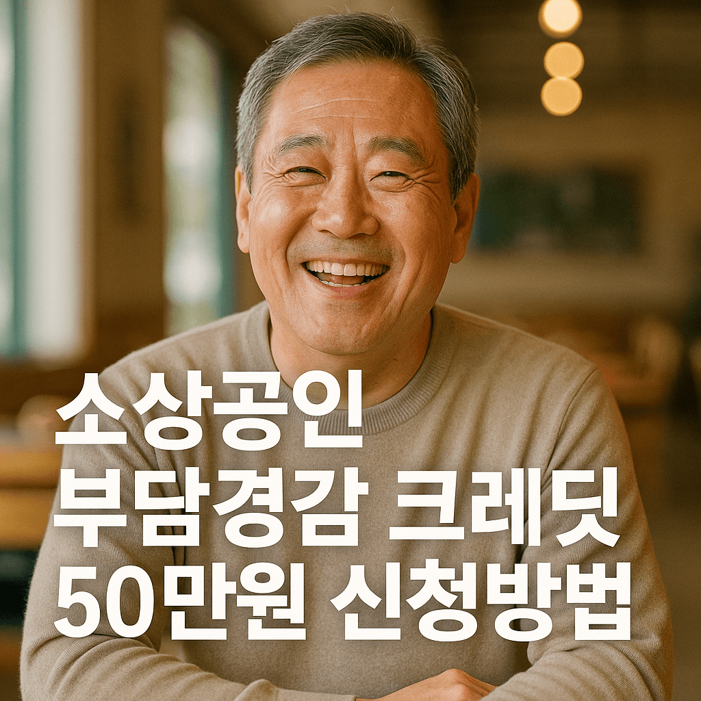소상공인 부담경감 크레딧 50만원 신청방법