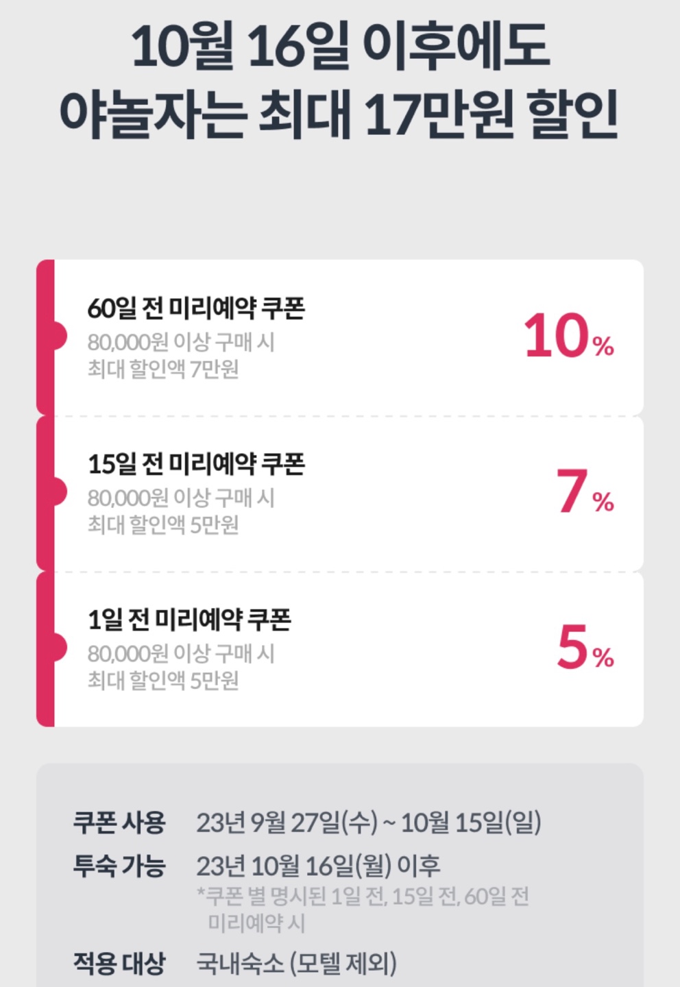 야놀자 숙박 세일 페스타