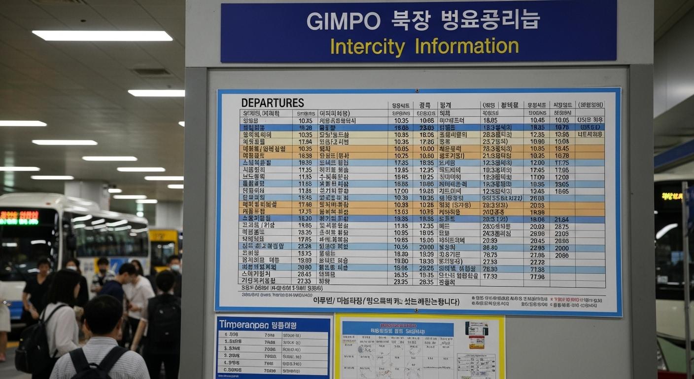 김포공항 시외버스터미널 시간표