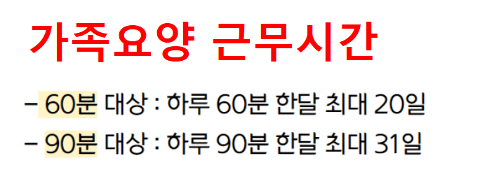 요양보호사 가족케어 급여