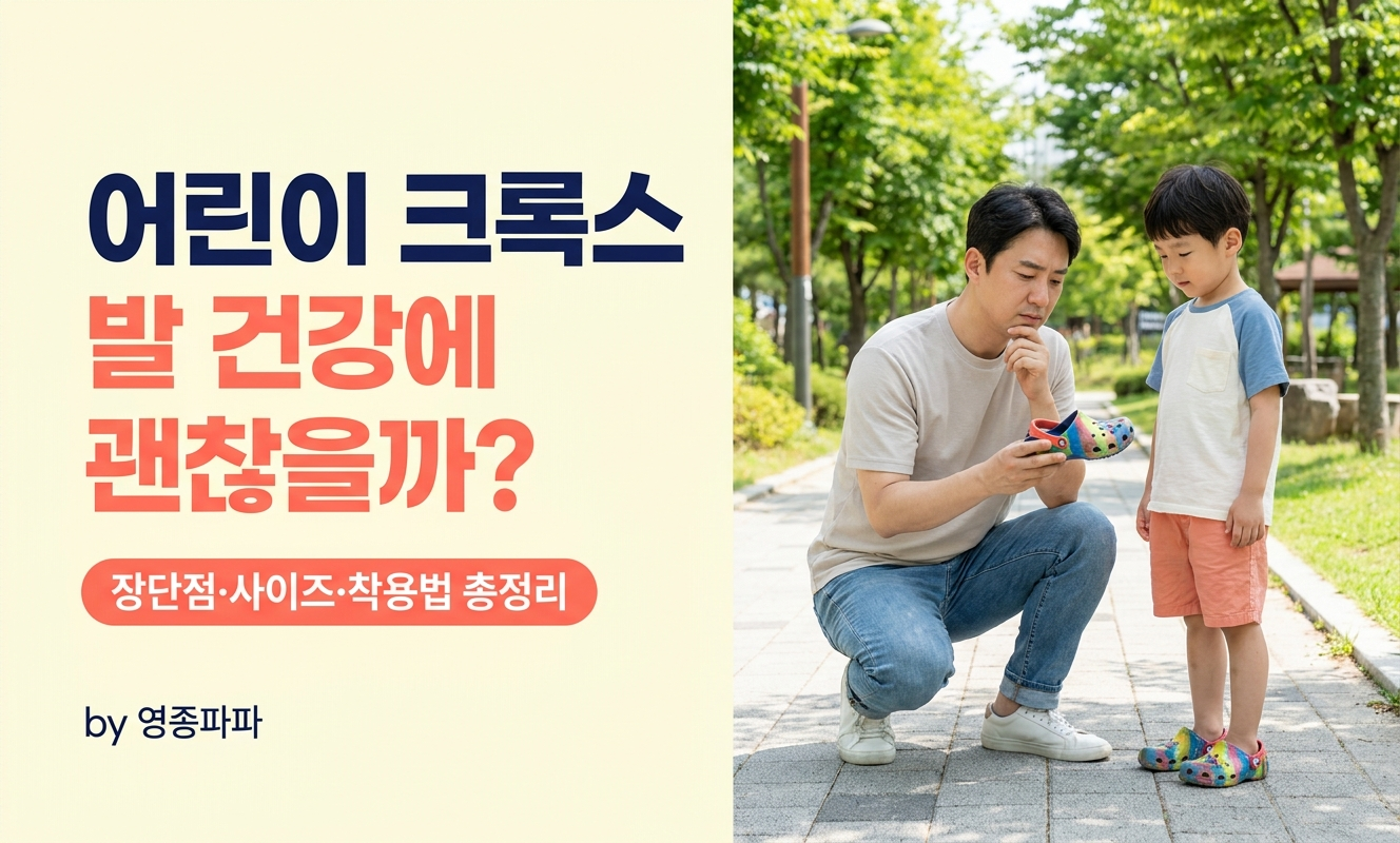 아이 크록스 발 건강 고민하는 부모
