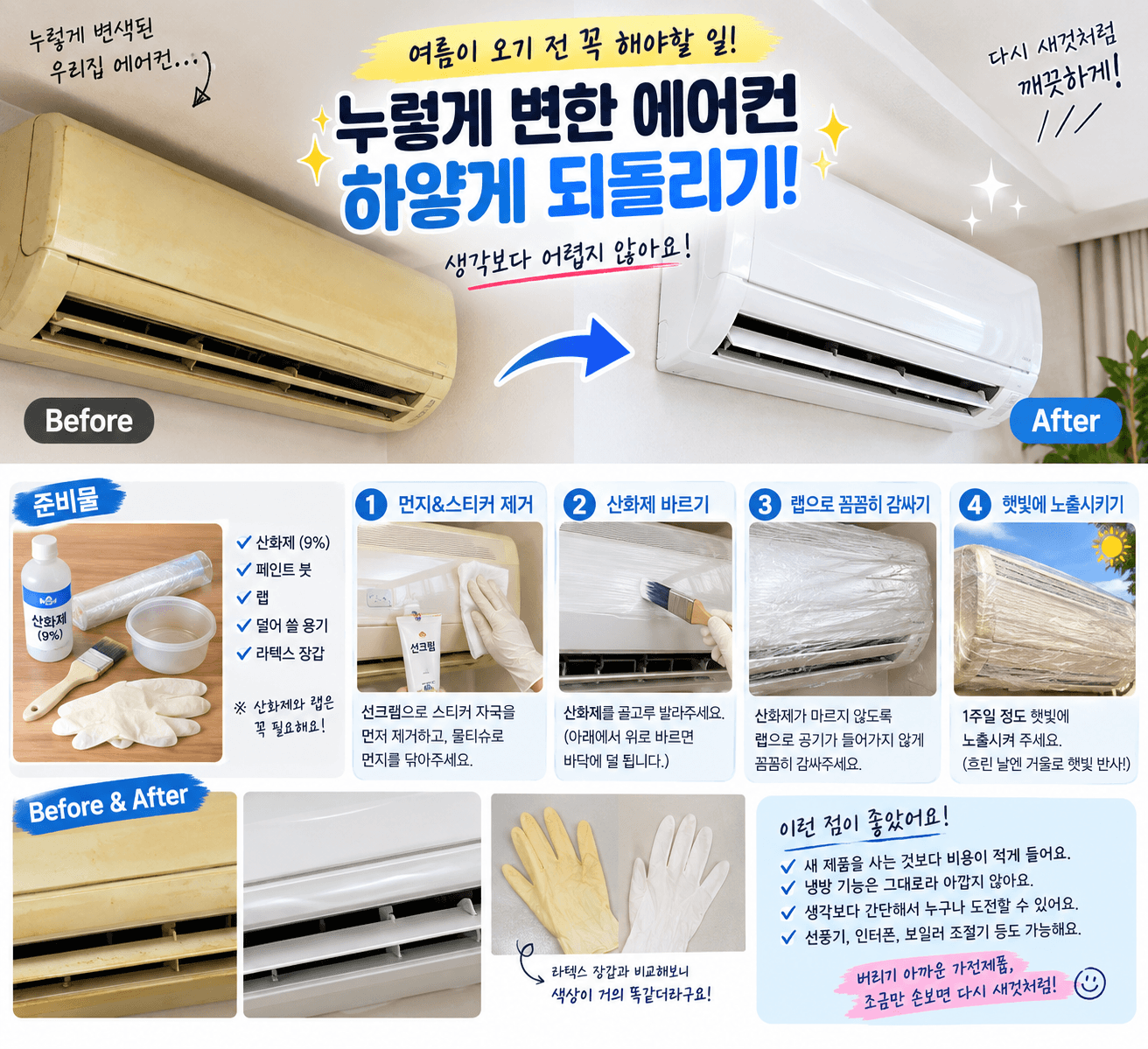 에어컨 변색 복원