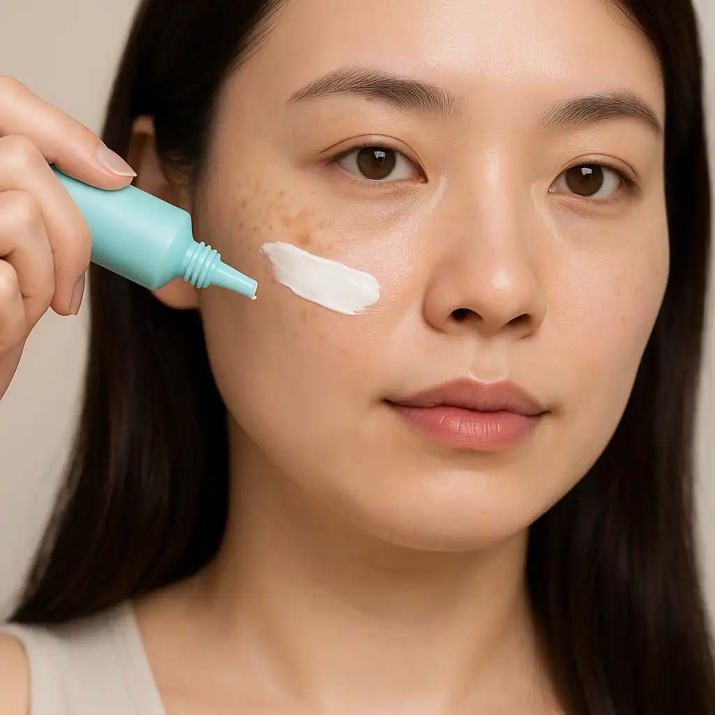 샤르드 멜라필 크림 마스크 바르는 모습 - 효과 및 사용 후기