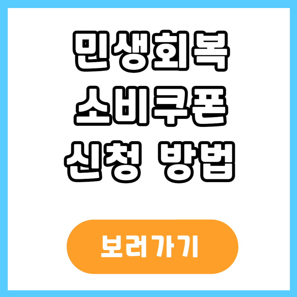 민생회복 소비쿠폰