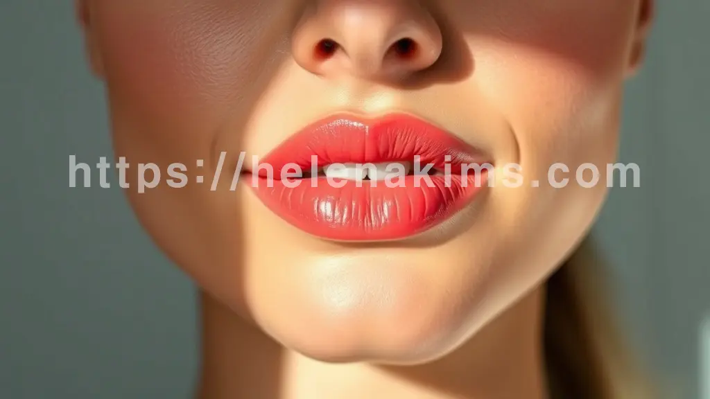 얇고 흐릿했던 입술선 대신 선명하고 촉촉한 윤기가 강조되며, 전체적으로 활력 있고 매력적인 동안 인상을 만들어준 이미지.