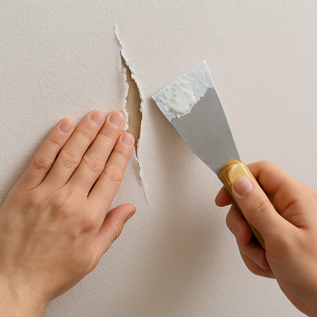 손상된 벽지 셀프 교체