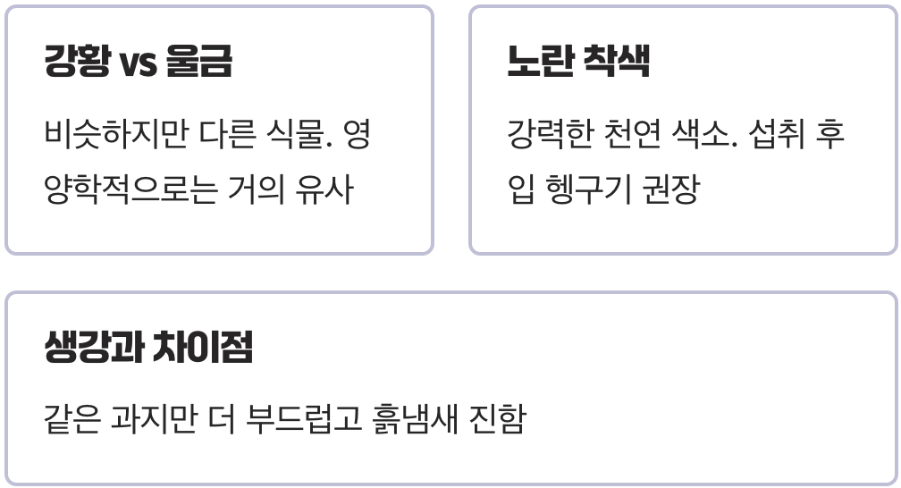 모르고 먹으면 독, 강황가루먹는법 제대로 알고 드세요 (부작용 총정리)