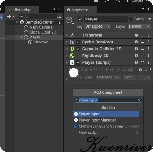 Add-Component-Player-Input