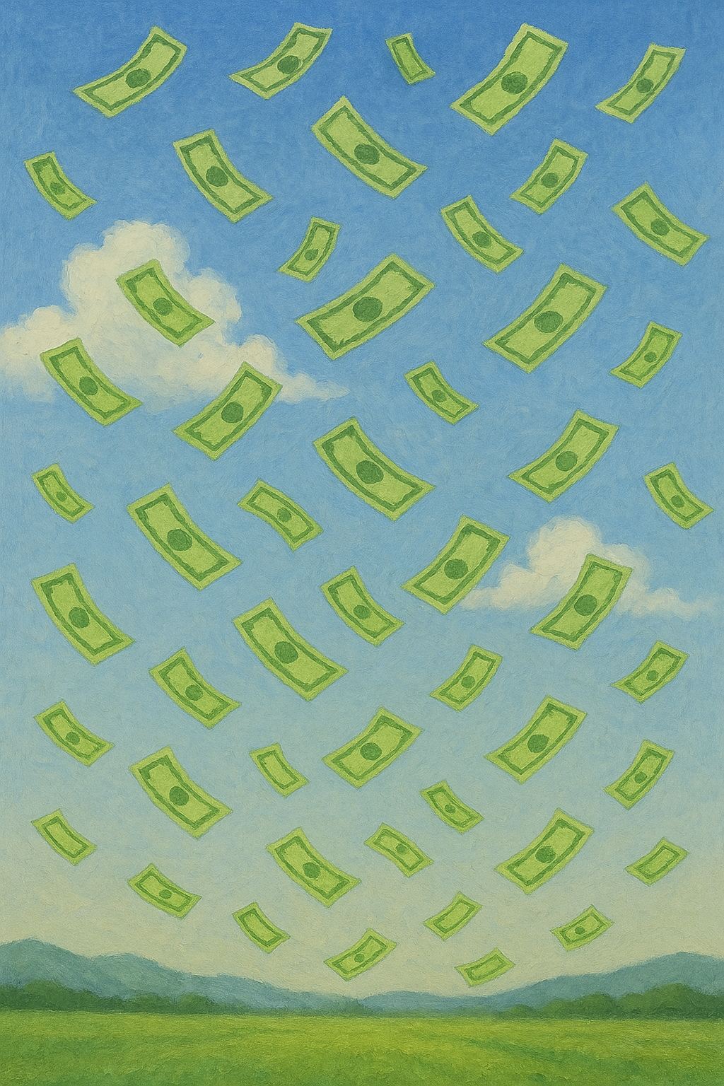 하늘에서 돈이 떨어지는 꿈