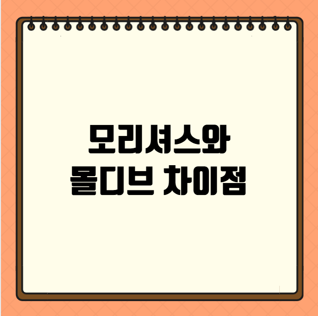 모리셔스와 몰디브 차이점