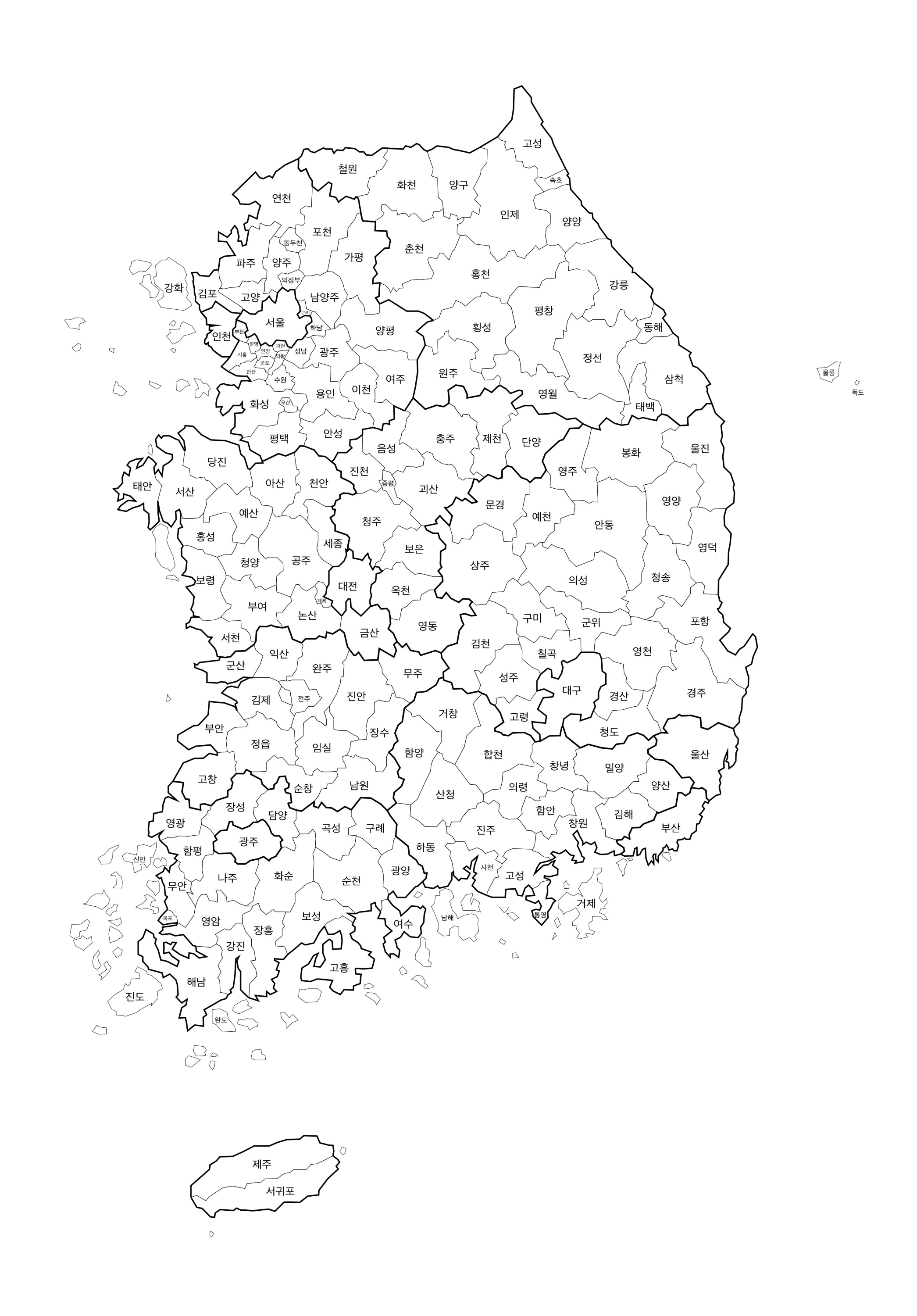 전국 지도 보기&amp;#44; 전국 지도 다운로드