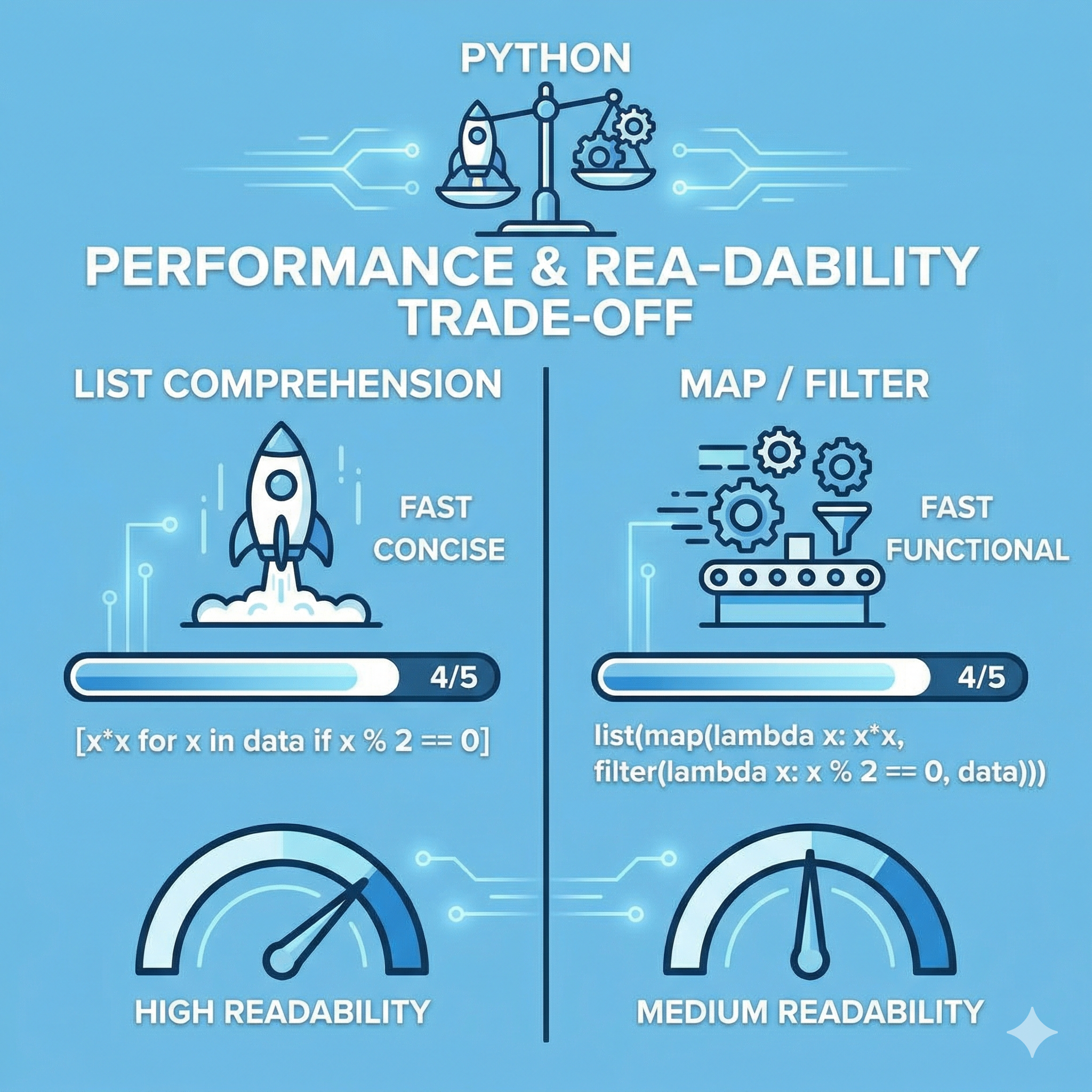 List Comprehension과 map/filter의 성능 차이 분석