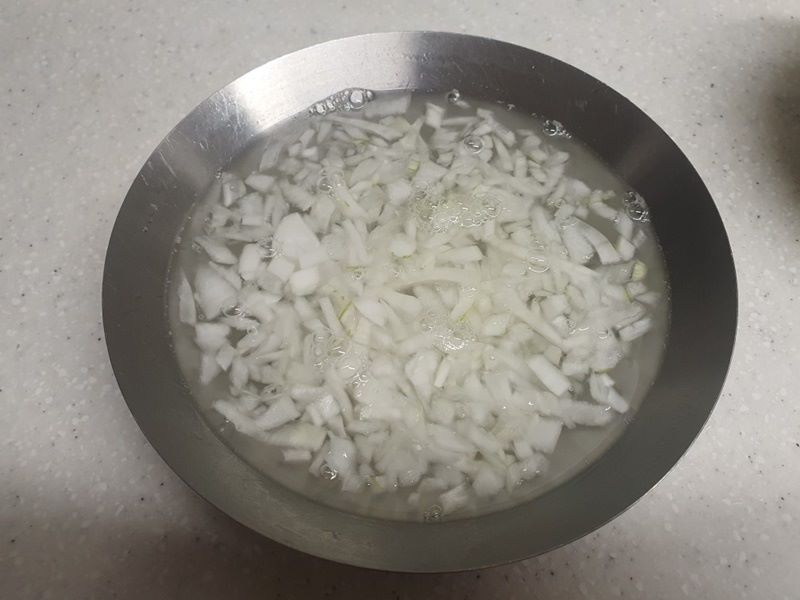 양파 찬물 샤워