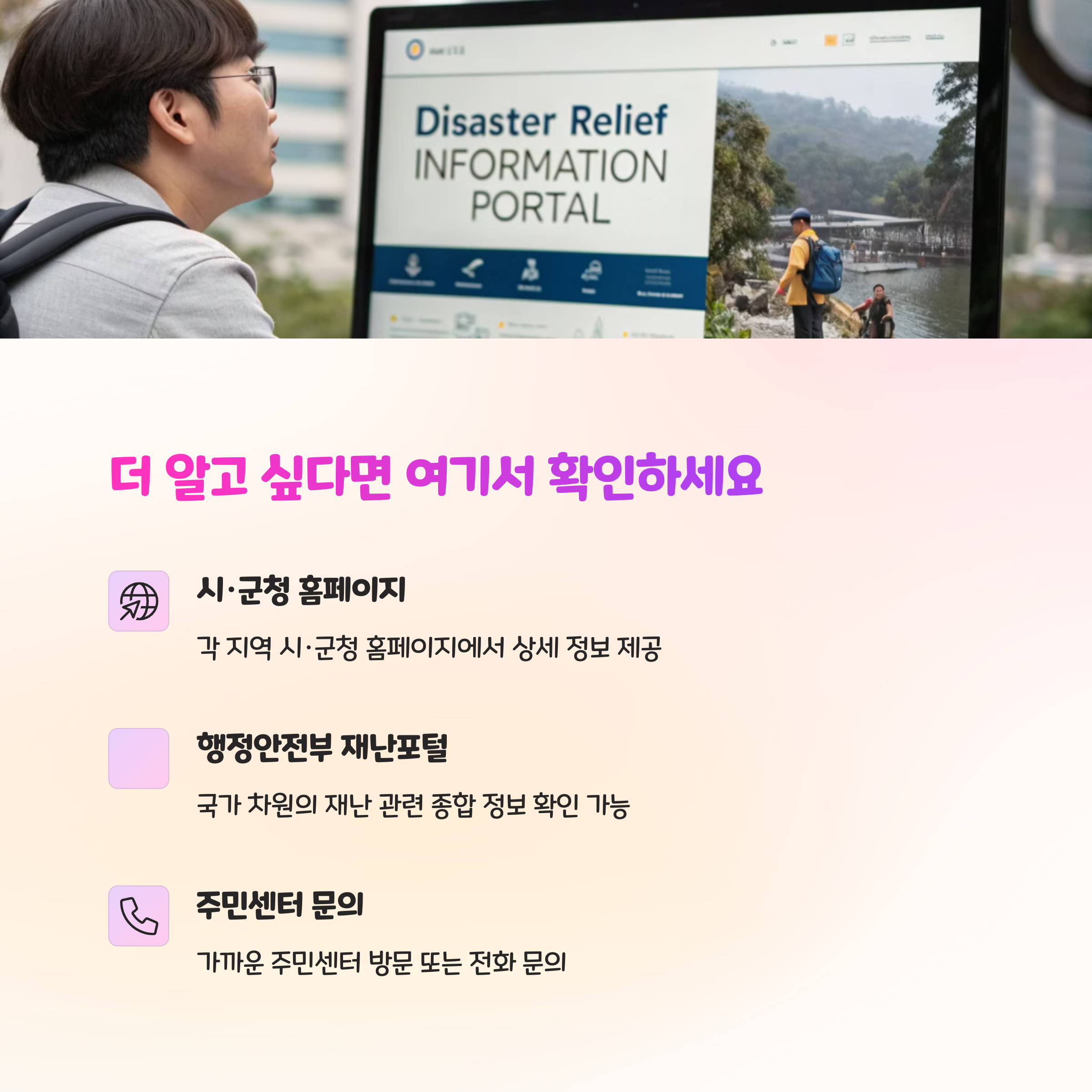 재난지원금 대상자 확인