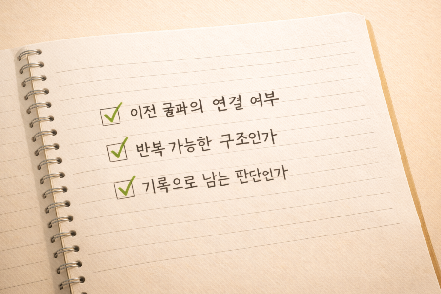 비교를 차단하기 위해 고정한 블로그 운영 기준 체크리스트 이미지