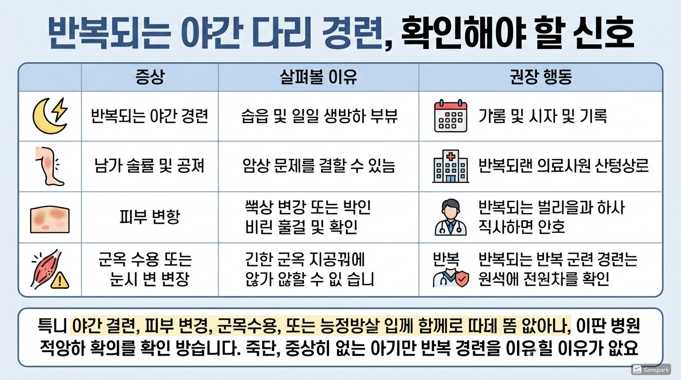 반복되는 야간 다리 경련, 확인해야 할 신호