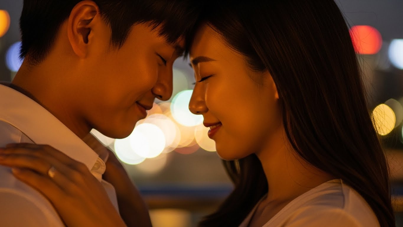 재정적 안정이 주는 깊은 신뢰와 정서적 유대감을 나누는 부부의 따뜻한 순간